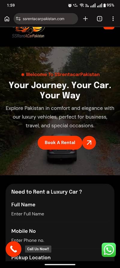 rent a car website