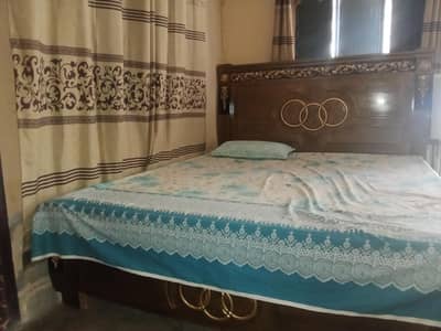 Stylish Wooden Bed Set with Dressing Table – Excellent Condition