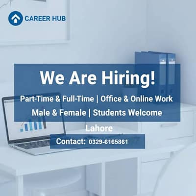 Hiring energetic candidates for office and online work Apply now
