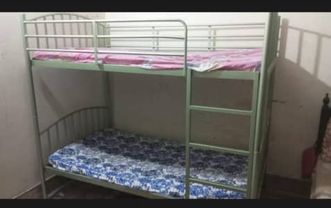 Bunk Bed Metal Frame Ladder Kids Adult Children Bedroom Dorm