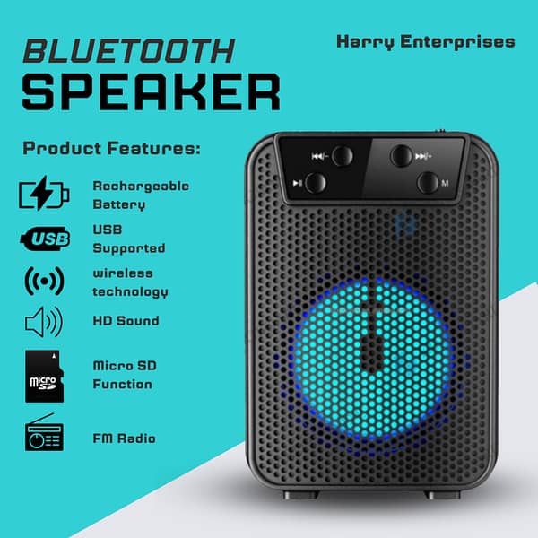 Bluetooth Speaker – Mini, Portable Wireless Speaker with Built‑in Woofer and Hands-Free Calling