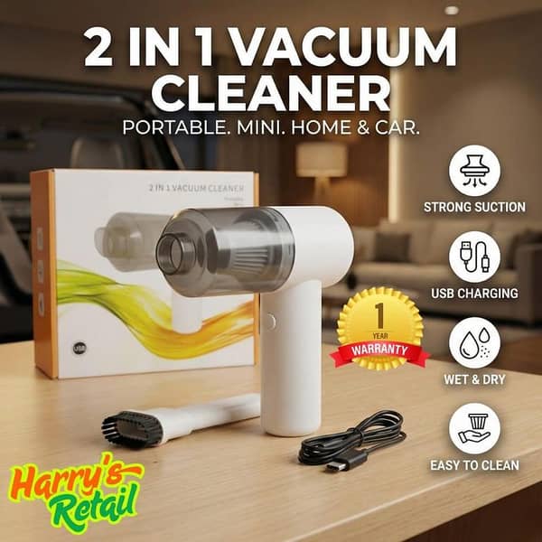 Vacuum Cleaner - Rechargeable Dual-Mode Cordless Vacuum Cleaner and Air Blower for Home and Car
