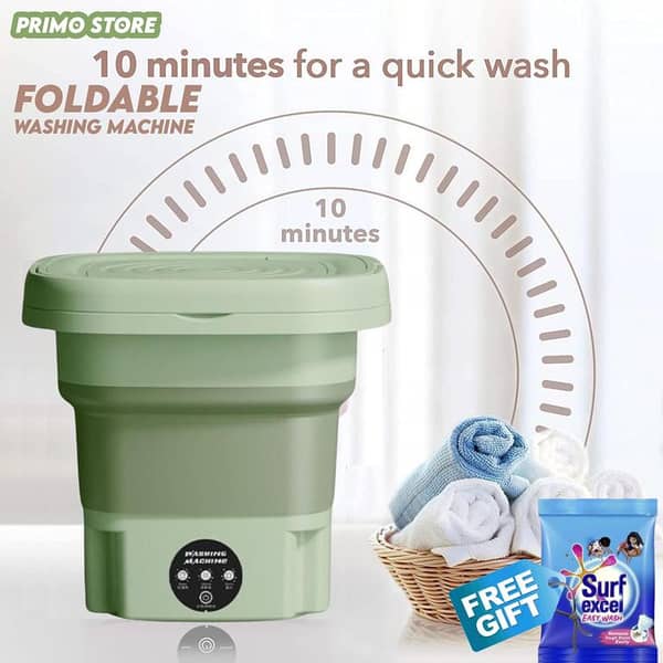 Mini Portable Washing Machine – Foldable Washing Machine with Dryer – Baby Clothes Washer – Compact Washer for Kids Clothes – Travel & Dorm Use – Small Washing Machine with Dryer Function – Electric Laundry Bucket Washer for Home & Outdoor