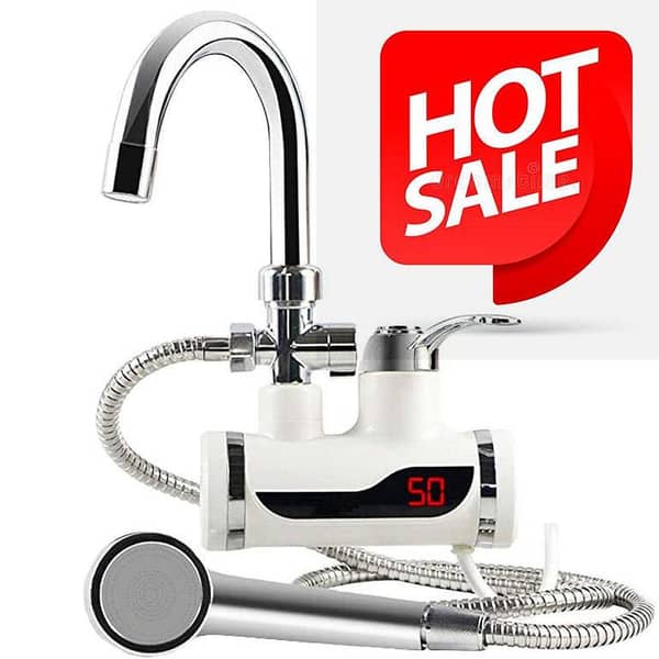 Instant Geyser: Hot Water Tap with Shower for Kitchen & Bathroom, Electric Water Heater with Digital Display