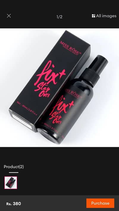 Miss rose makeup fixer
