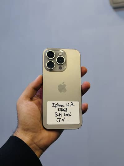 Iphone 15pro 128gb Non PTA Jv Battery Health 100% Waterpack Phone