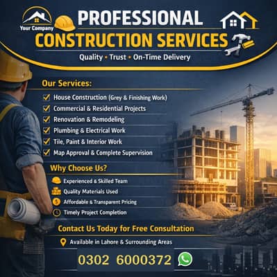 Construction Services / Houses, Commercial Projects & Renovations