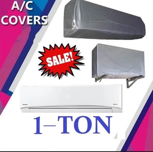 AC Cover For Indoor & Outdoor Unit - Silver Parachute (1 Ton-1.5 Ton-2 Ton)