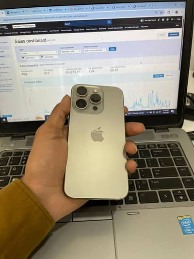 Apple iPhone 15 Pro, 128 gb, Jv, 90 health, Natural Titanium color