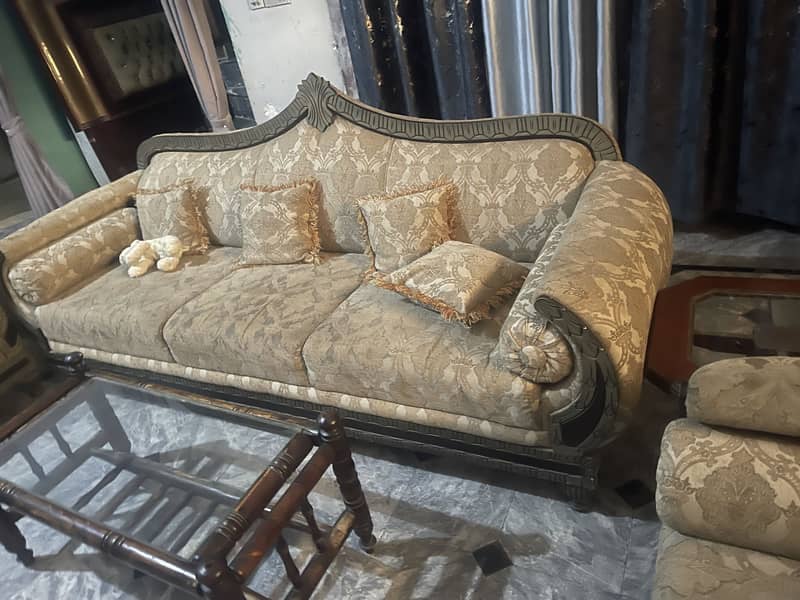 Pure wood sofa set 1
