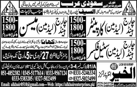 lead man civil required for KSA