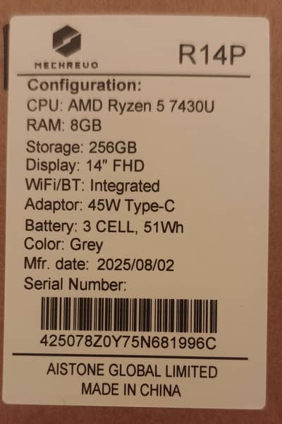 MECHREVO R14P (PM Youth Laptop Scheme 2025) AMD Ryzen 5 7430U