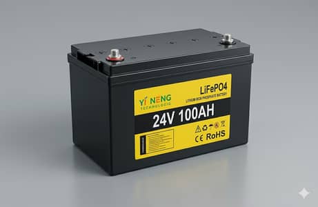 24V 100Ah Lithium Iron Phosphate (LiFePO4) Battery – 2400W – 4000+ Cyc