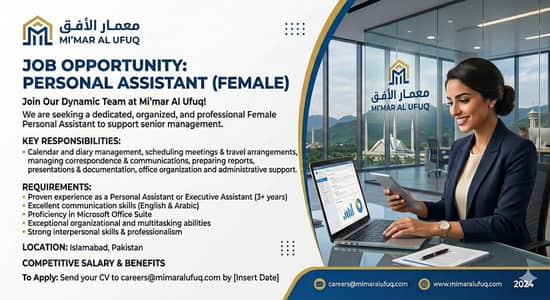 Female PA required for Managing Director!