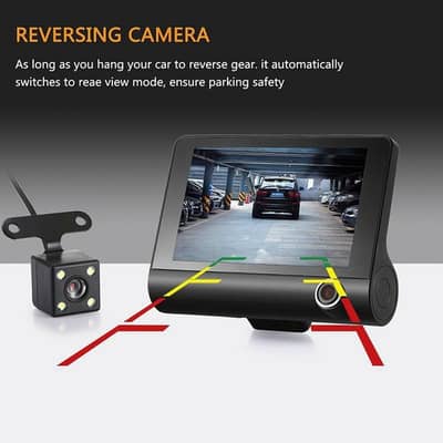 WDR Dashcam 3 Camera Lens Video Car DVR Full HD 1080P
