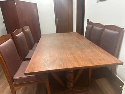 dining table - pure sheesham wood dining table - 6 person dining table