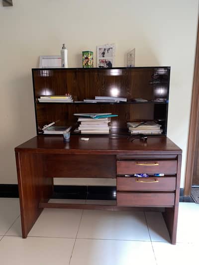 Study Table With Attachable Book Shelf
