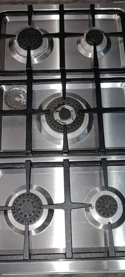 premium 5-Burner Stainless Steel Gas Range with Double Oven