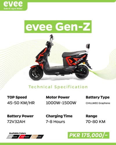 Evee Genz and Joy graphine battery