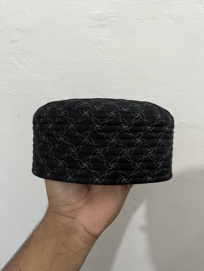Mens Black Islamic Cap