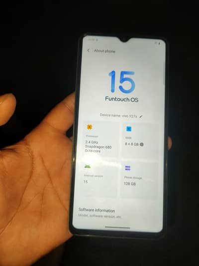 Vivo Y27s 8+8/128 All Ok With Box Original flash Charger