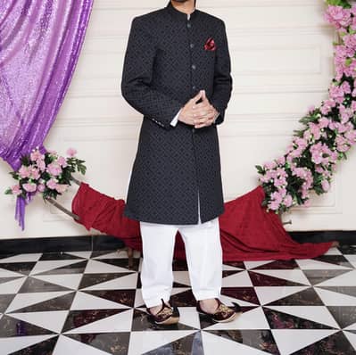 Elegant Groom Sherwani – Premium Wedding Wear – Excellent Condition