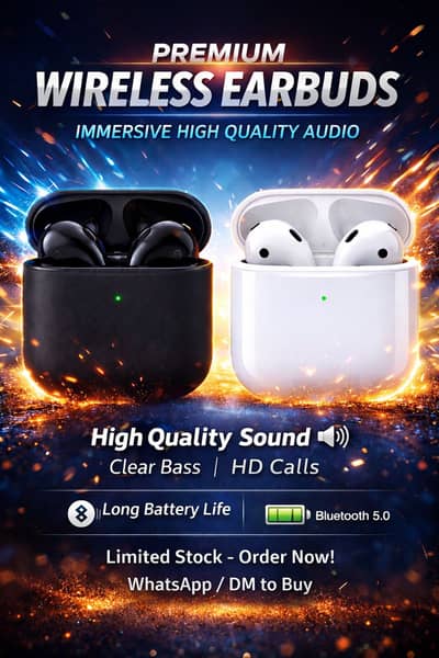 High quality sound earbuds HD calls