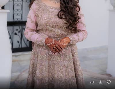 Bridal Waleema Dress For Sale – Heavy Dupatta & Full Handwork