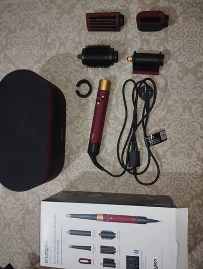 Imported Original Dyson Airwrap i. d. –Red Velvet / Gold (Complete Set)
