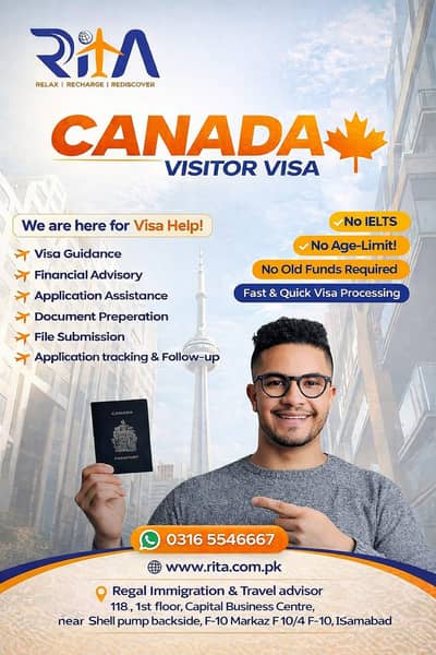 Canada Visit visa,Fast and professional services by Urooj
