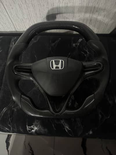 Carbon fiber steering for honda civic reborn 6-12