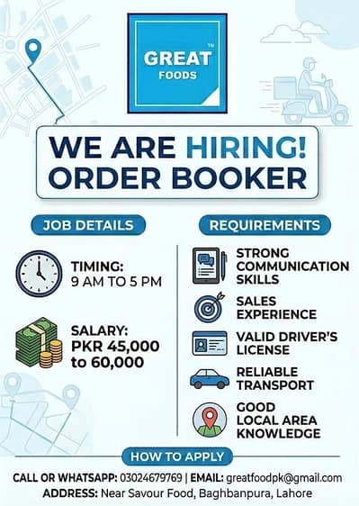 Order booker job