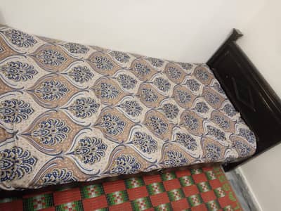 Solid Wood Single Bed With Mattress