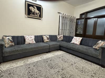 L Shape 10 Seater Sofa – Custom Made Excellent Condition