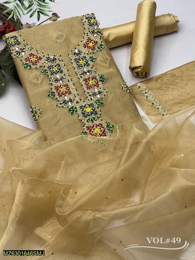 Women Unstitched Fency Tissue suit