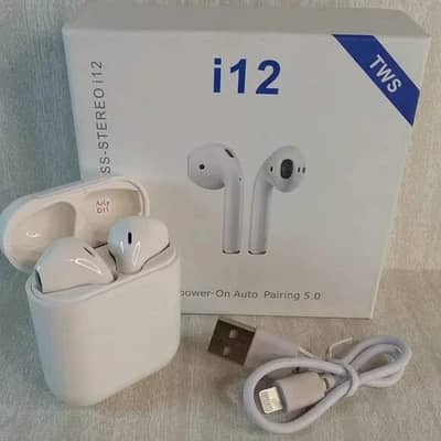 i12 TWS Airpods – Bluetooth 5.0, Touch Control, Deep Bass, Wireless