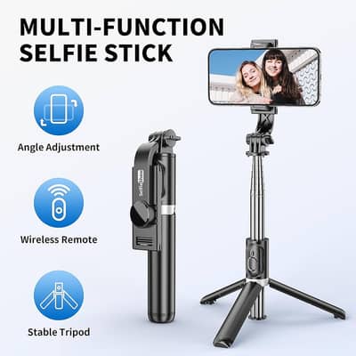 Selfie Stick Tripod 4-in-1 Bluetooth Remote 170CM Foldable Stand