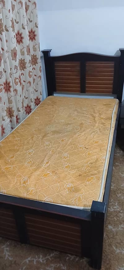 Single Bed With Mattress Urgent Selling