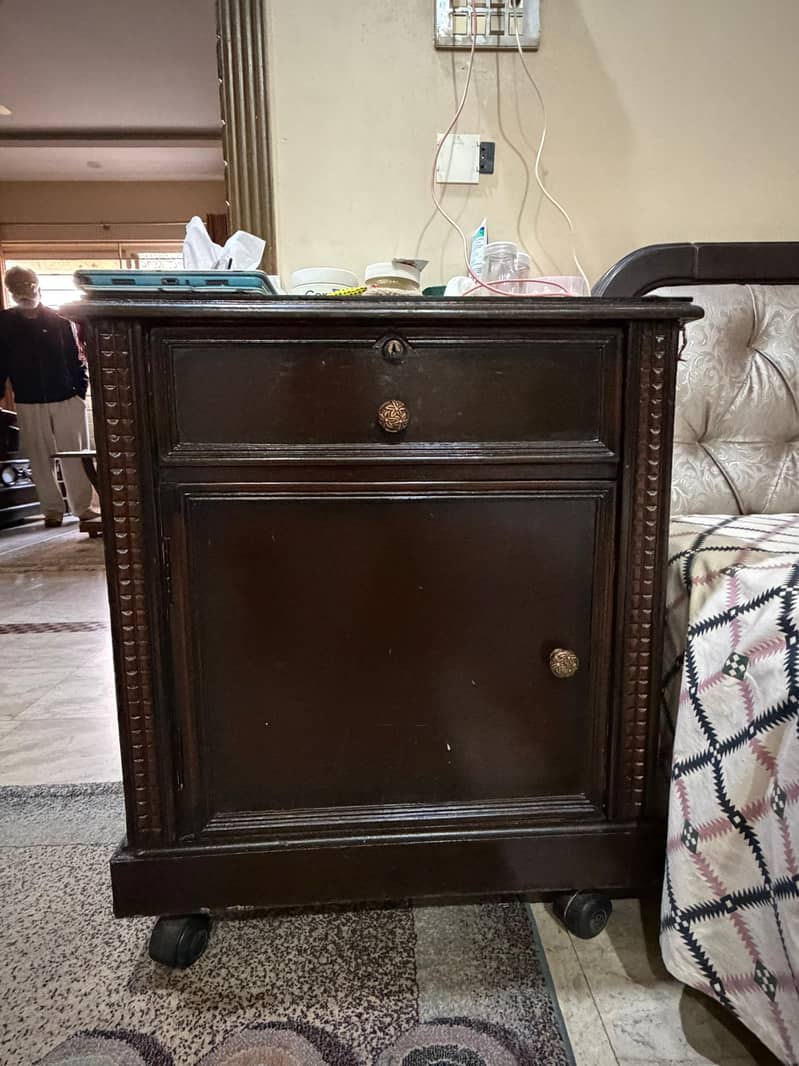 Pair Of Single bed set _ Bed With 2 Side Table And Mattress 1