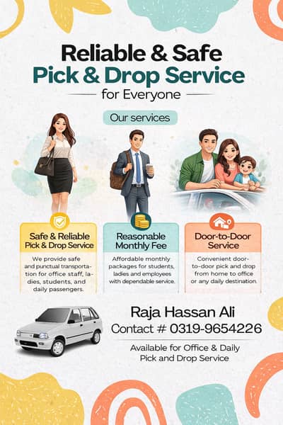 Reliable & Safe School Pick & Drop Service For Everyone