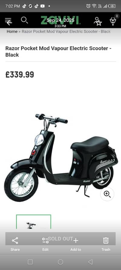 Razor baby electric scoote