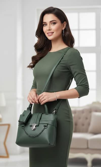 handbag with mini purse and strap