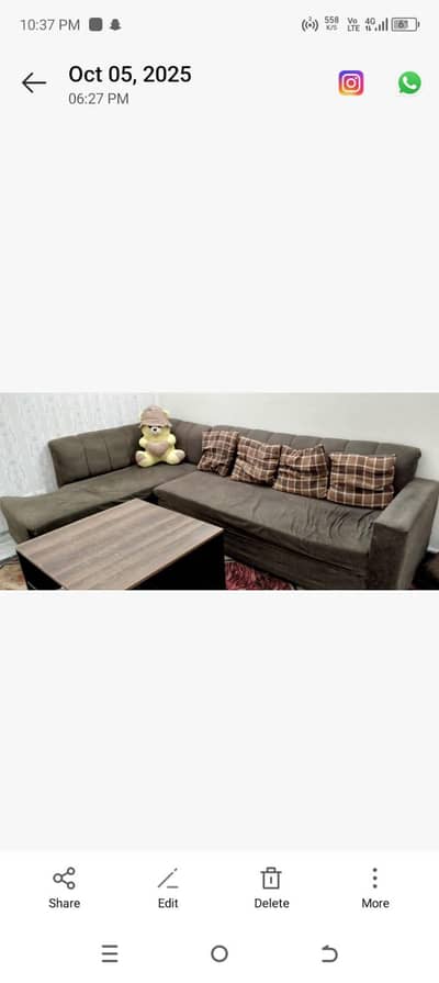 5 seater L shaped sofa