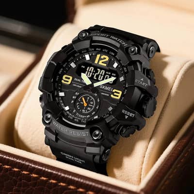 SKMEI 1637 Sports Watch - Water Resistant - Dual Time