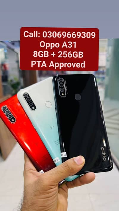 Oppo A31 PTA Approved 8GB + 256GB With Box 10by10 Condition Warranty