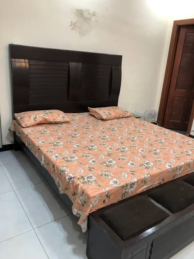 King Size Bed with Storage + Matress