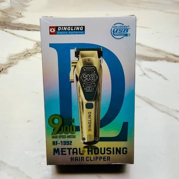 DINGLING RF-1992 Professional Hair & Beard Trimmer | Rechargeable Cordless Clipper