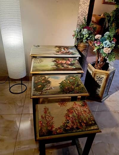 Dcoupage  tables set