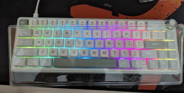 Royal Kludge rk65 mechanical keyboard.