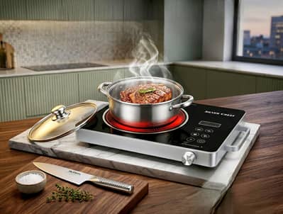 Electric Sandwich Maker 750W – Non‑Stick Plates, Auto Shut‑Off